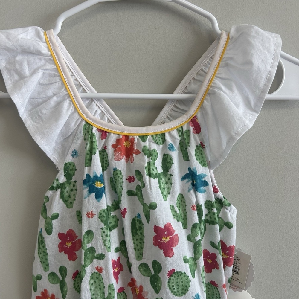 Mudpie Girls Desert Cactus‎ Bloom Flutter Sleeve dress NWT Girls Size 5T Summer